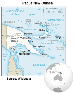 Map of Papua New Guinea